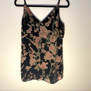 Floral velvet dress NWOT